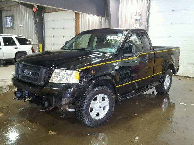 1FTRF14W55NA65351 - 2005 FORD F150 BLACK photo 2