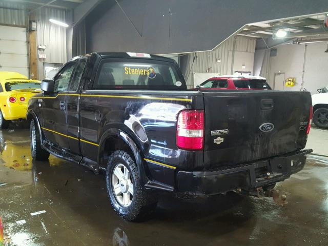 1FTRF14W55NA65351 - 2005 FORD F150 BLACK photo 3