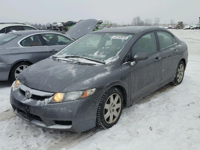 2HGFA16579H321785 - 2009 HONDA CIVIC LX GRAY photo 2