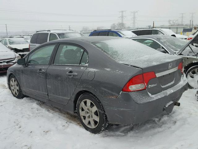 2HGFA16579H321785 - 2009 HONDA CIVIC LX GRAY photo 3