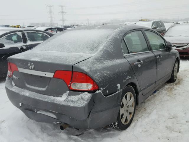 2HGFA16579H321785 - 2009 HONDA CIVIC LX GRAY photo 4