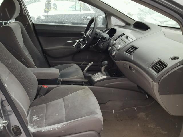 2HGFA16579H321785 - 2009 HONDA CIVIC LX GRAY photo 5