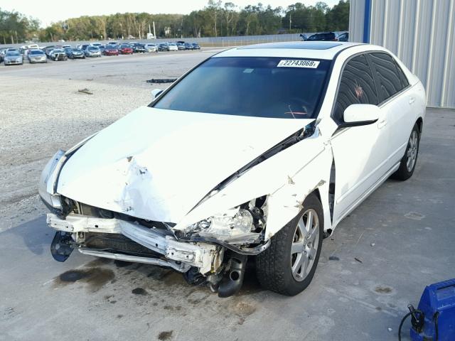 1HGCM66545A042116 - 2005 HONDA ACCORD EX WHITE photo 2