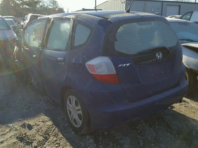 JHMGE8G29AS013467 - 2010 HONDA FIT BLUE photo 3