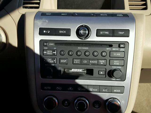 JN8AZ08T66W419893 - 2006 NISSAN MURANO SL WHITE photo 9