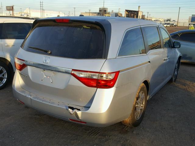 5FNRL5H60DB039022 - 2013 HONDA ODYSSEY EX SILVER photo 4