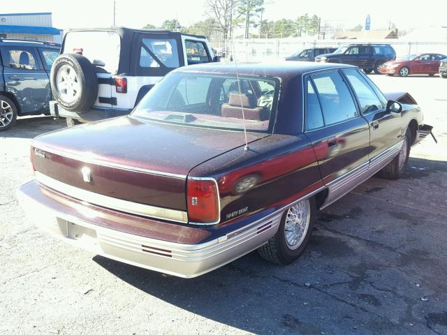 1G3CW53L5M4317396 - 1991 OLDSMOBILE 98 REGENCY BURGUNDY photo 4