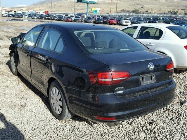 3VW267AJ0GM279557 - 2016 VOLKSWAGEN JETTA S BLACK photo 3