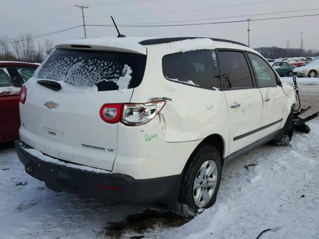 1GNKRFED0CJ181698 - 2012 CHEVROLET TRAVERSE L WHITE photo 4