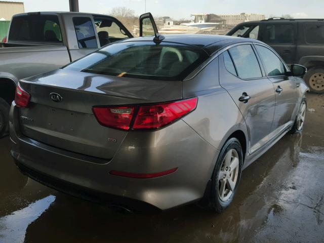 5XXGM4A72FG422509 - 2015 KIA OPTIMA LX GRAY photo 4