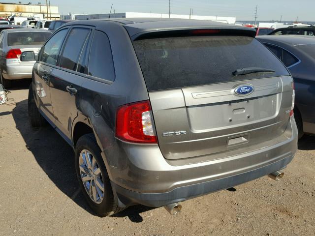 2FMDK3JC5DBE38003 - 2013 FORD EDGE SEL GOLD photo 3