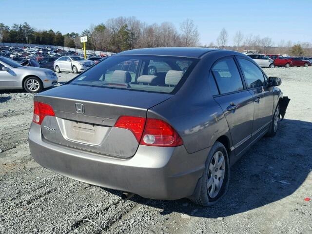 1HGFA16547L090490 - 2007 HONDA CIVIC LX GRAY photo 4