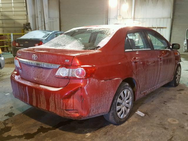 2T1BU4EE0CC834157 - 2012 TOYOTA COROLLA BA RED photo 4