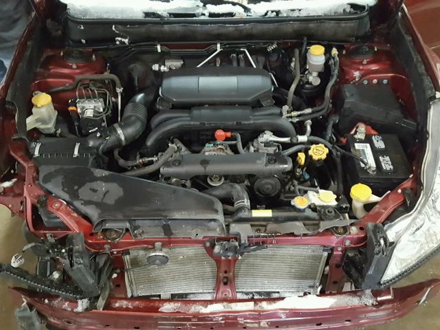 4S4BRBGC7B3376153 - 2011 SUBARU OUTBACK 2. BURGUNDY photo 7