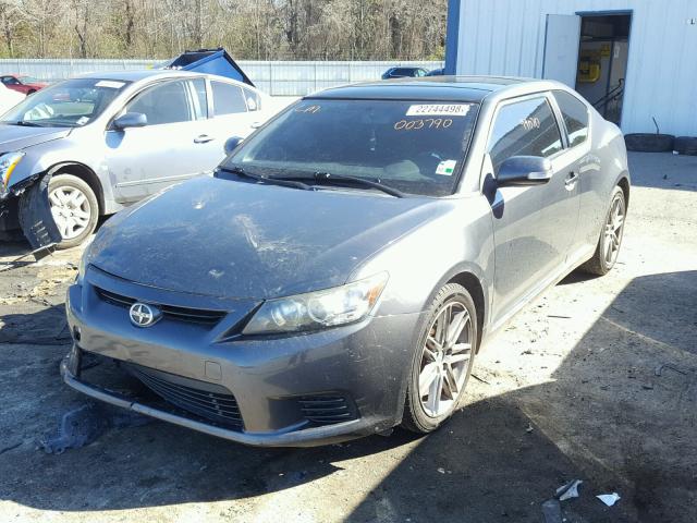 JTKJF5C79B3003790 - 2011 TOYOTA SCION TC GRAY photo 2