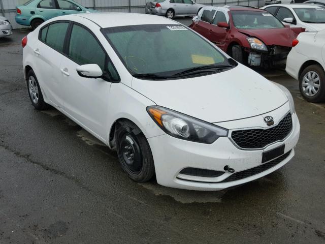 KNAFX4A65F5396094 - 2015 KIA FORTE LX WHITE photo 1