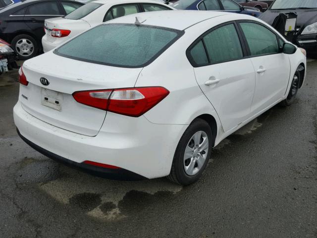 KNAFX4A65F5396094 - 2015 KIA FORTE LX WHITE photo 4