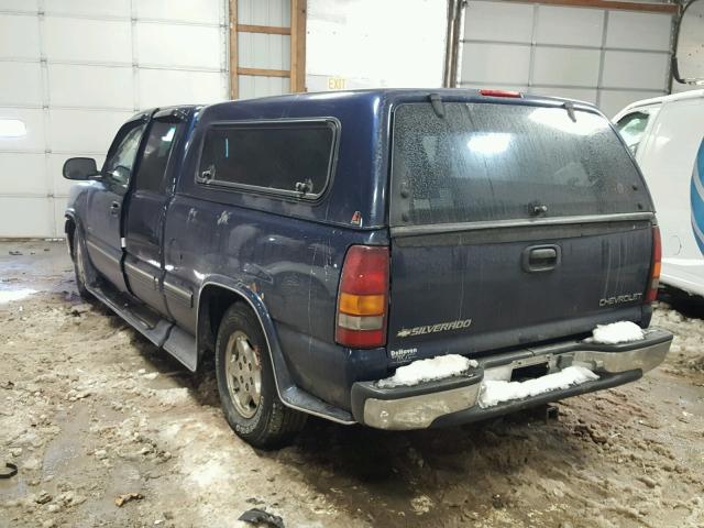 1GCEC19T81Z162164 - 2001 CHEVROLET SILVERADO BLUE photo 3