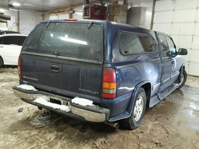 1GCEC19T81Z162164 - 2001 CHEVROLET SILVERADO BLUE photo 4