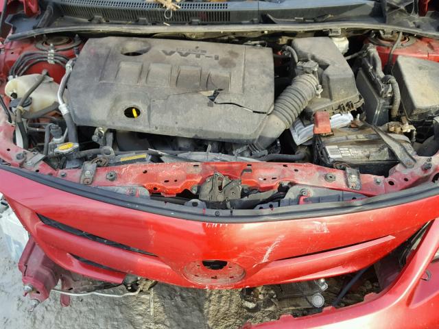 2T1BU4EE4BC613756 - 2011 TOYOTA COROLLA RED photo 7