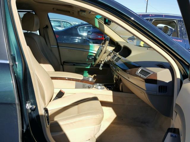 WBAHL83566DT04920 - 2006 BMW 750 I GREEN photo 5