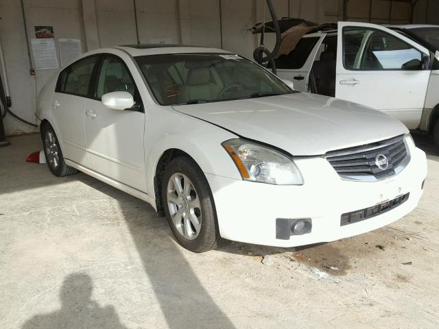 1N4BA41E17C863671 - 2007 NISSAN MAXIMA SE WHITE photo 1