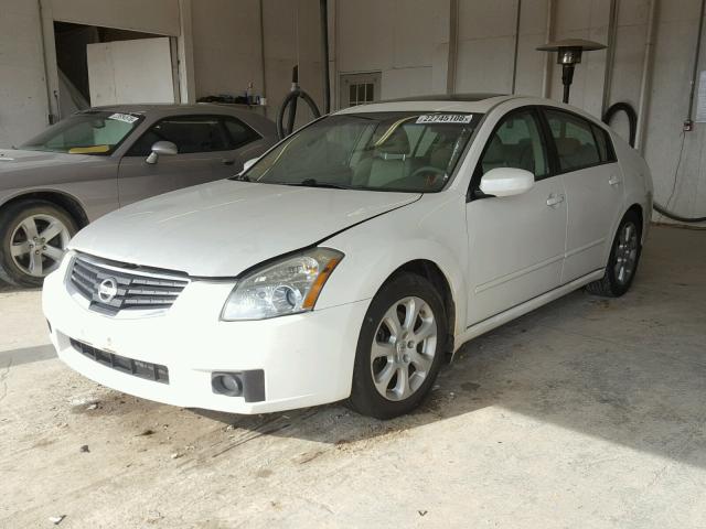 1N4BA41E17C863671 - 2007 NISSAN MAXIMA SE WHITE photo 2