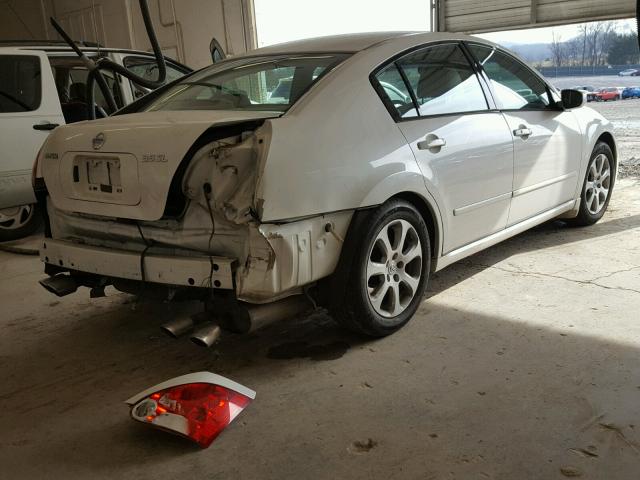 1N4BA41E17C863671 - 2007 NISSAN MAXIMA SE WHITE photo 4