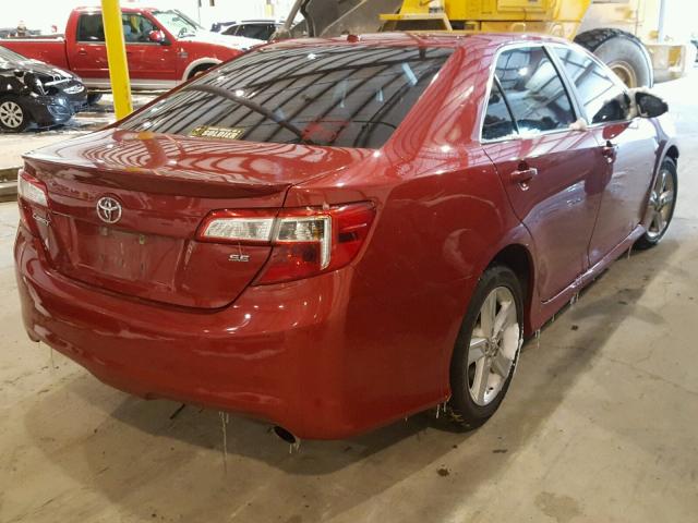 4T1BF1FK5CU542967 - 2012 TOYOTA CAMRY BASE RED photo 4