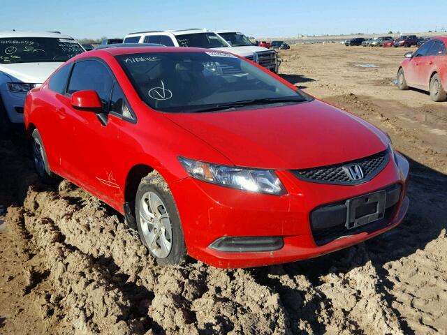 2HGFG3B55DH522478 - 2013 HONDA CIVIC LX RED photo 1