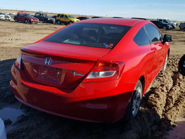 2HGFG3B55DH522478 - 2013 HONDA CIVIC LX RED photo 4