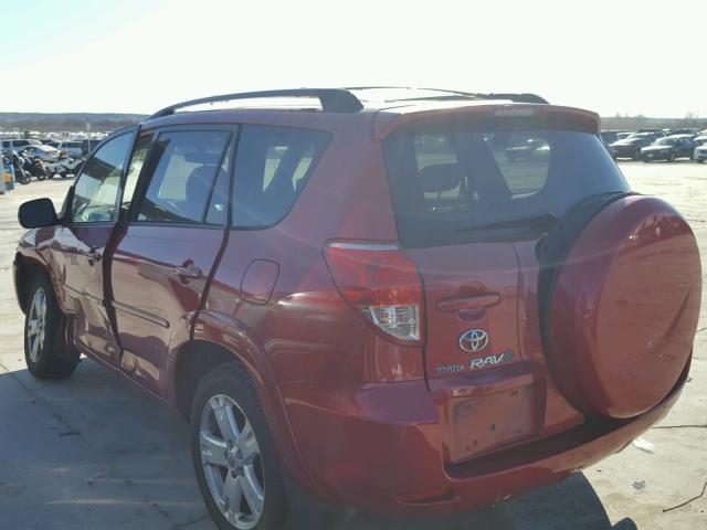 JTMZD32V785103856 - 2008 TOYOTA RAV4 SPORT RED photo 3