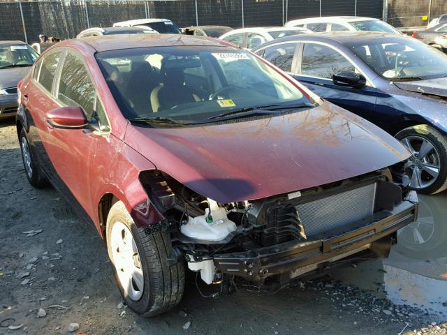 3KPFK4A77HE032082 - 2017 KIA FORTE LX RED photo 1