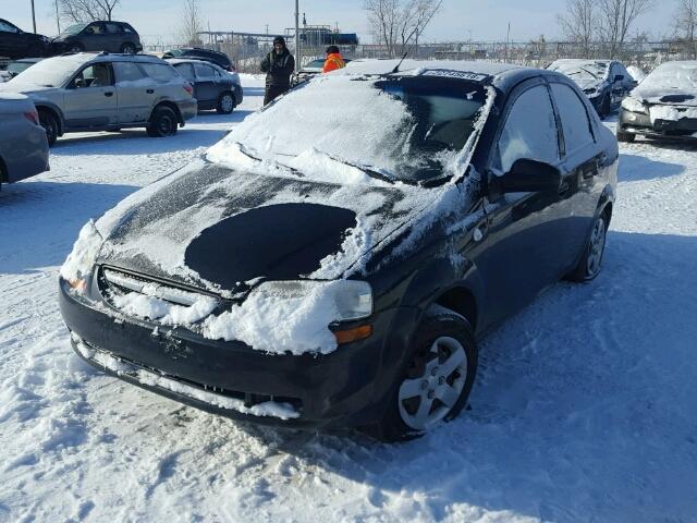 KL1TG52685B494148 - 2005 CHEVROLET AVEO LT BLACK photo 2