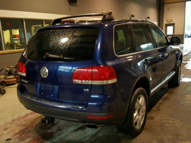 WVGCM67L14D002838 - 2004 VOLKSWAGEN TOUAREG 4. BLUE photo 4