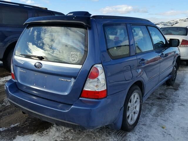 JF1SG65637G742355 - 2007 SUBARU FORESTER 2 BLUE photo 4