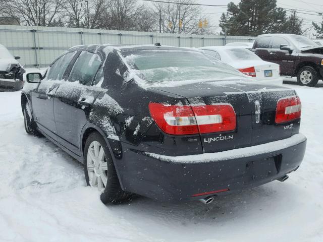 3LNHM26T07R600088 - 2007 LINCOLN MKZ BLACK photo 3