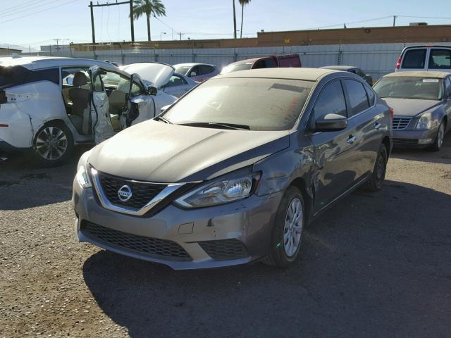 3N1AB7AP4HY264362 - 2017 NISSAN SENTRA S GRAY photo 2