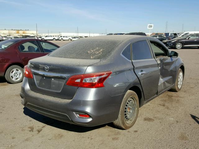 3N1AB7AP4HY264362 - 2017 NISSAN SENTRA S GRAY photo 4