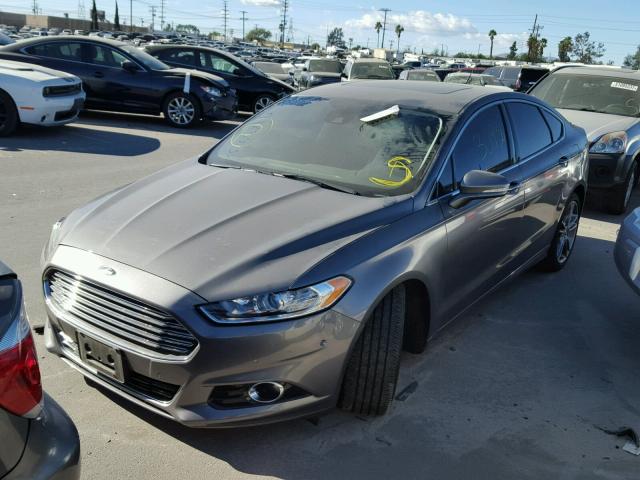 3FA6P0K95ER170031 - 2014 FORD FUSION TIT GRAY photo 2