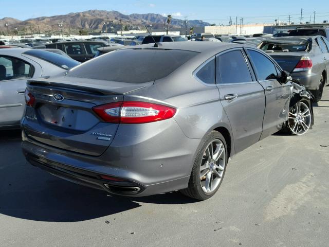 3FA6P0K95ER170031 - 2014 FORD FUSION TIT GRAY photo 4