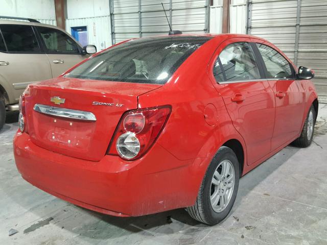 1G1JC5SG9F4207581 - 2015 CHEVROLET SONIC LT RED photo 4