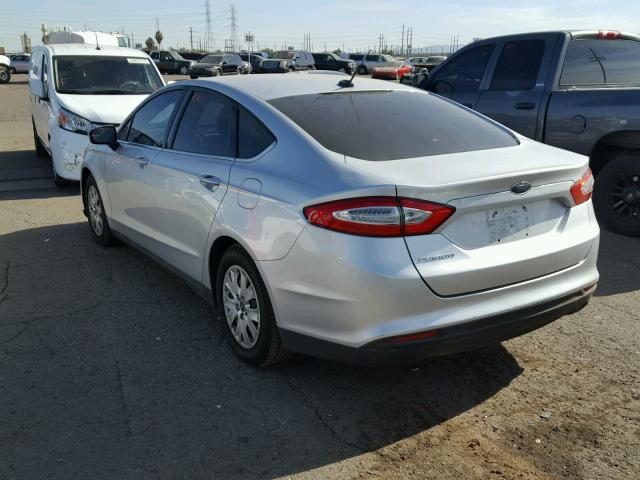 3FA6P0G79DR261289 - 2013 FORD FUSION S SILVER photo 3