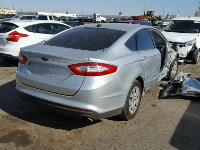 3FA6P0G79DR261289 - 2013 FORD FUSION S SILVER photo 4