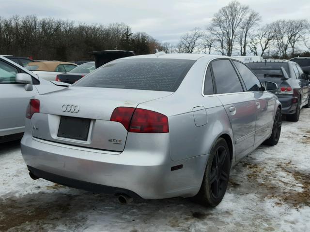 WAUDF68E35A501546 - 2005 AUDI A4 2.0T QU SILVER photo 4