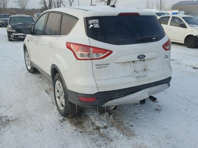 1FMCU9GX0EUB86708 - 2014 FORD ESCAPE SE WHITE photo 3