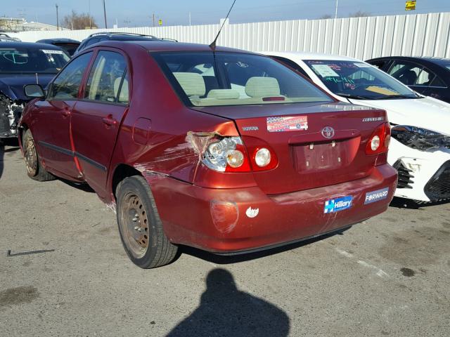 1NXBR32E07Z929399 - 2007 TOYOTA COROLLA CE BURGUNDY photo 3