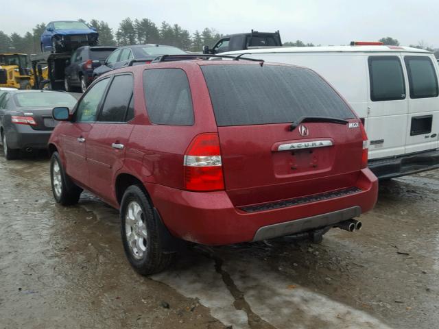 2HNYD18812H520725 - 2002 ACURA MDX TOURIN BURGUNDY photo 3