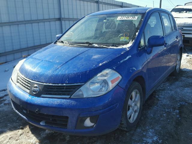 3N1BC13E49L476073 - 2009 NISSAN VERSA S BLUE photo 2