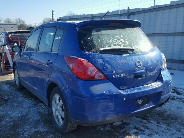 3N1BC13E49L476073 - 2009 NISSAN VERSA S BLUE photo 3